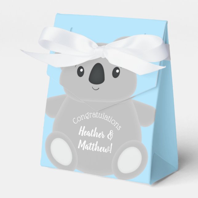 Koala Bear Babydusche Geschenkschachtel (Vorderseite)