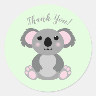 Koala Bear Babydusche Runder Aufkleber