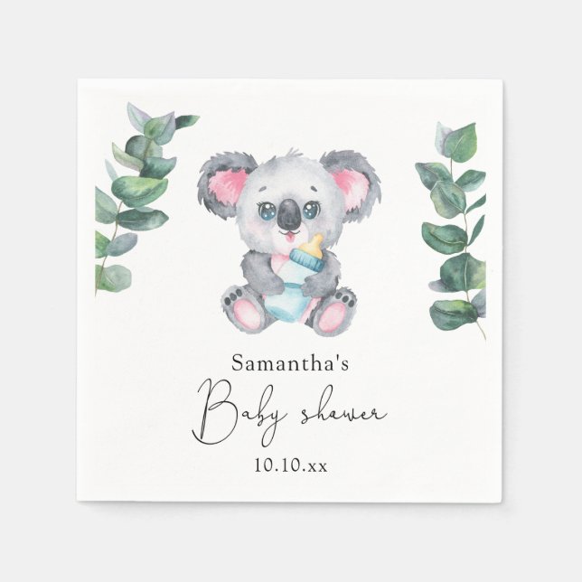 Koala Bear Babydusche Serviette (Vorderseite)