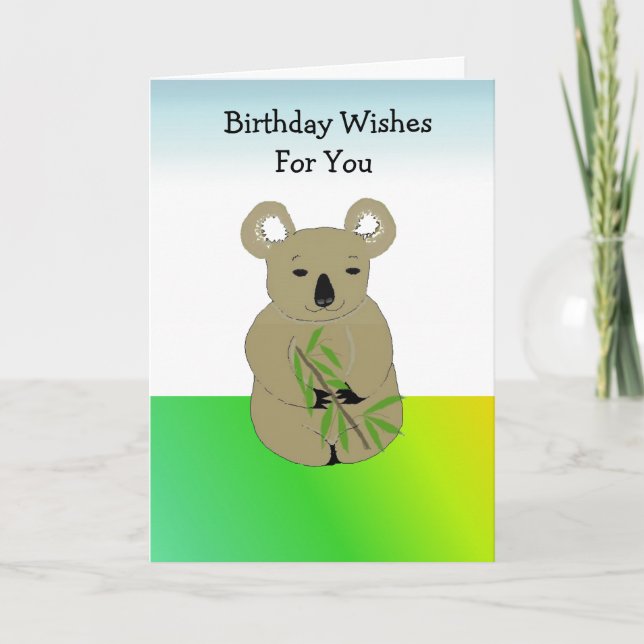 Koala Bear Birthday Karte (Vorderseite)