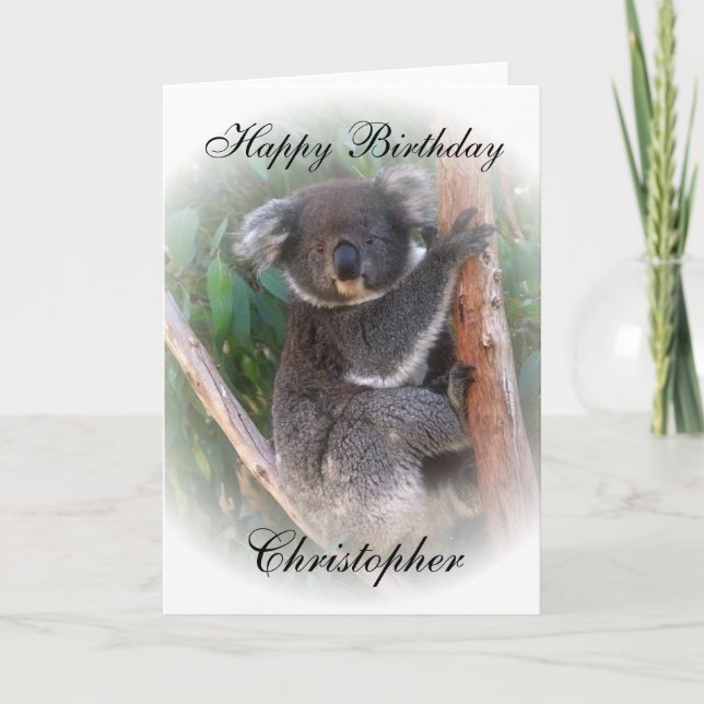 Koala Bear Birthday Karte (Vorderseite)