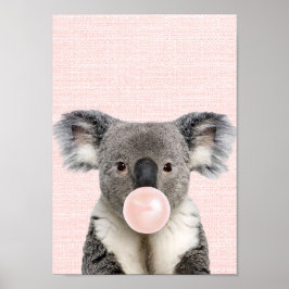 KOALA BEAR BLUTET EIN PINK BUBBLE GUM POSTER