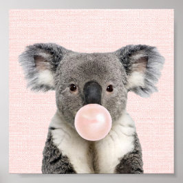 KOALA BEAR BLUTET EIN PINK BUBBLE GUM POSTER