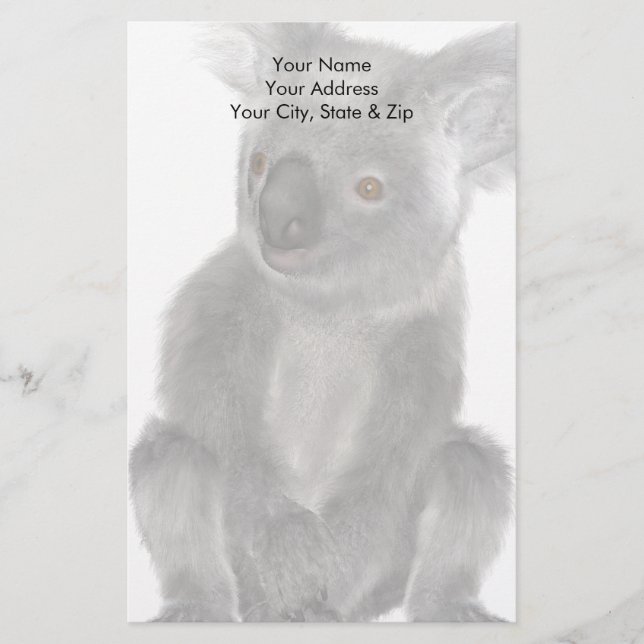 Koala Bear Briefpapier (Vorderseite)