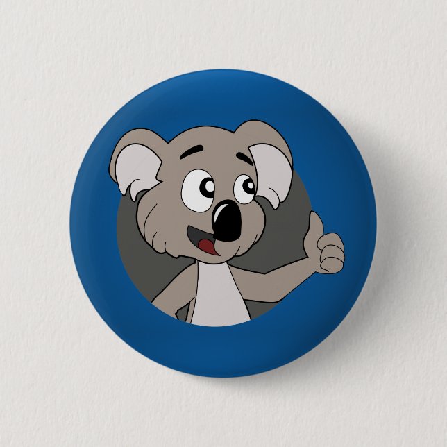 Koala bear Cartoon Button (Vorderseite)
