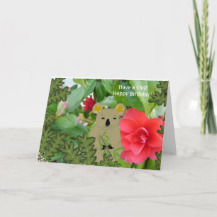 Koala Bear Chill Birthday Card Karte