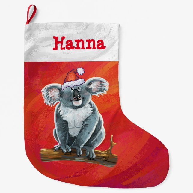 Koala Bear Christmas Großer Weihnachtsstrumpf (Vorderseite)