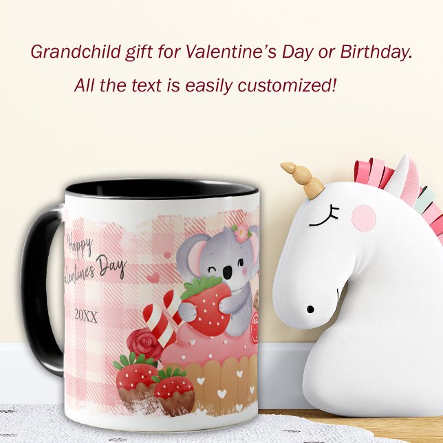 Koala Bear Cupcake Kid's Valentine-Tasse Tasse (Von Creator hochgeladen)