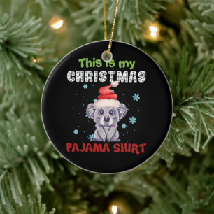 Koala Bear Das ist mein Weihnachts-Pajama-Shirt Keramik Ornament