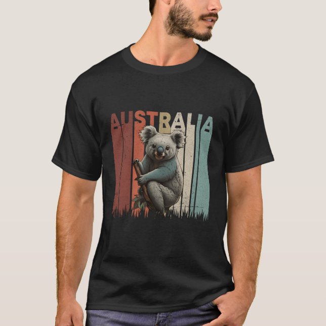 Koala Bear Distressed australische Koala T-Shirt (Vorderseite)