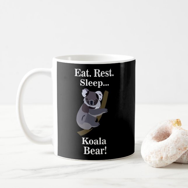 Koala Bear Funny Kaffeetasse (Mit Donut)