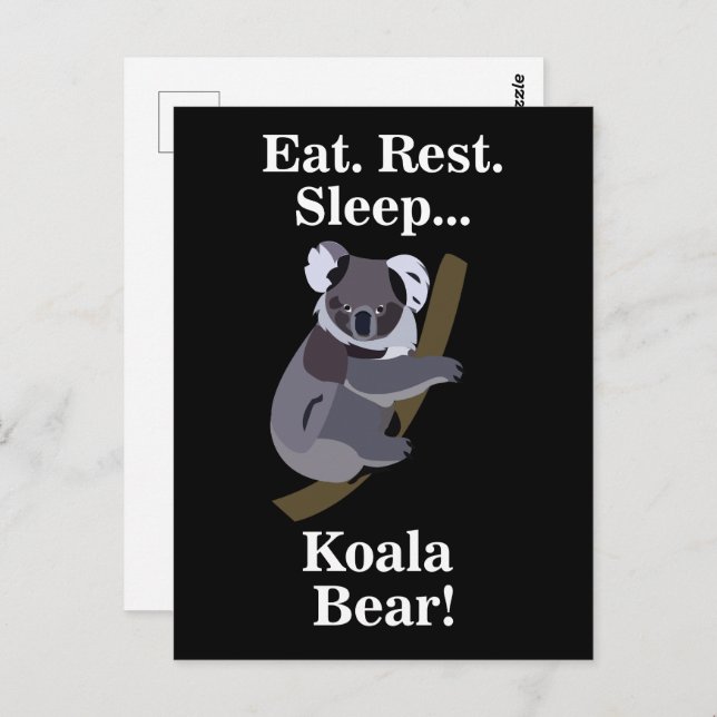 Koala Bear Funny Postkarte (Vorne/Hinten)