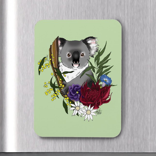 Koala Bear Green Magnet (Von Creator hochgeladen)