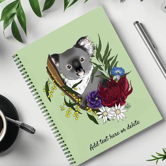 Koala Bear Green Notizbuch (Von Creator hochgeladen)