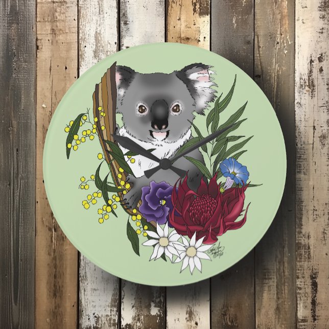 Koala Bear Große Wanduhr (Von Creator hochgeladen)