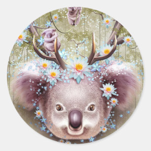 KOALA BEAR HORS RUNDER AUFKLEBER