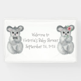 Koala Bear individuelle Babydusche Banner