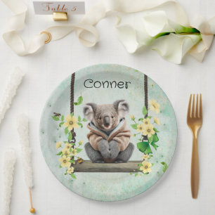 Koala Bear Kids Paper Plate Pappteller
