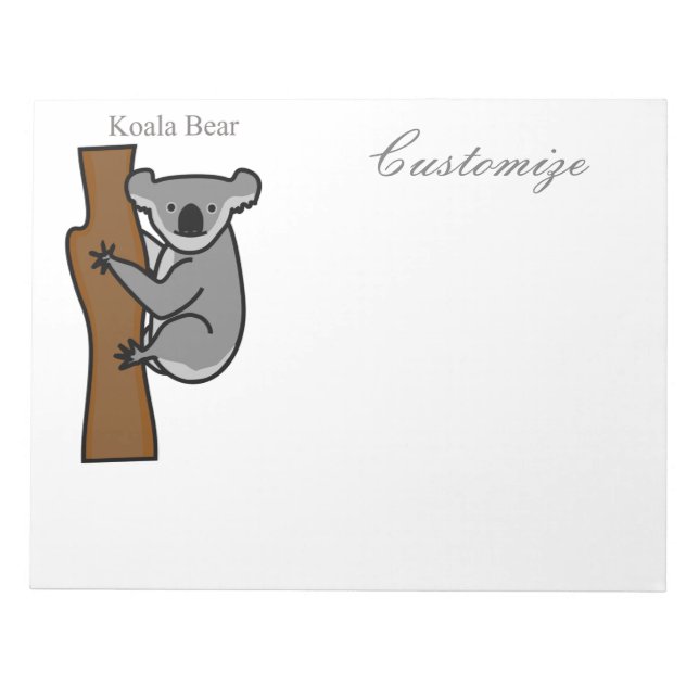 Koala Bear Kletterbaum Thunder_Cove Notizblock (Vorderseite)