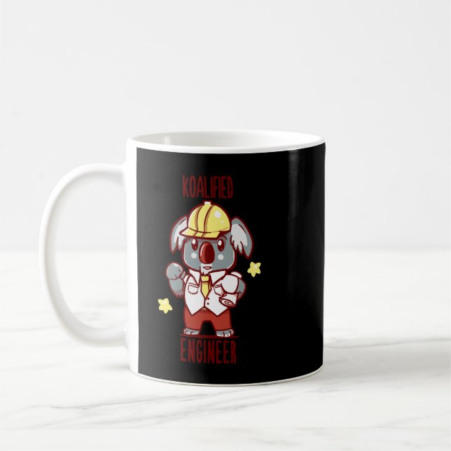 Koala Bear Koalified Engineer Koala Animal Pun Koa Kaffeetasse (Links)