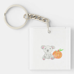 Koala Bear mit Pumpkin Schlüsselanhänger