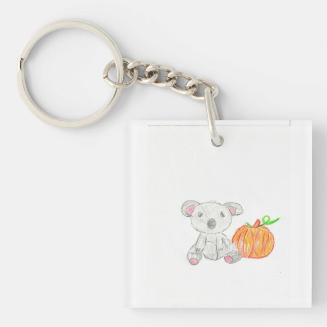 Koala Bear mit Pumpkin Schlüsselanhänger (Vorderseite)