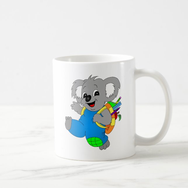Koala Bear mit Rucksack Kaffeetasse (Rechts)