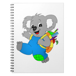 Koala Bear mit Rucksack Notizblock