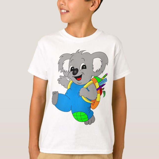 Koala Bear mit Rucksack T-Shirt (Vorderseite)