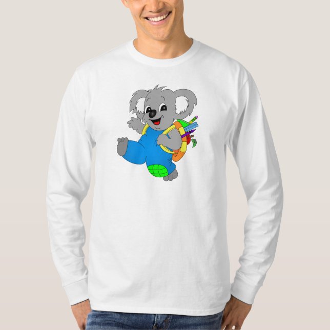 Koala Bear mit Rucksack T-Shirt (Vorderseite)