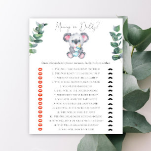 Koala Bear Mommy oder Daddy Baby Duschgame