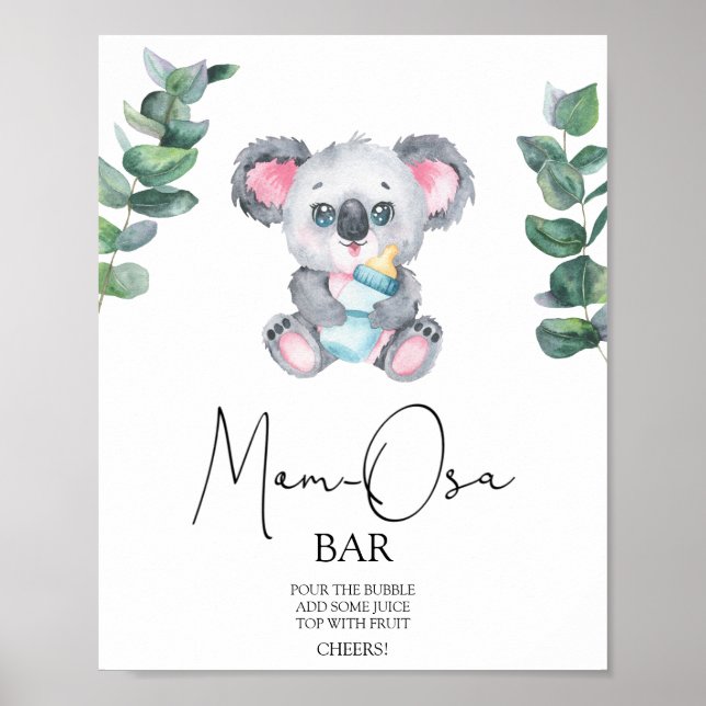 Koala Bear Momosa Bar Poster (Vorne)