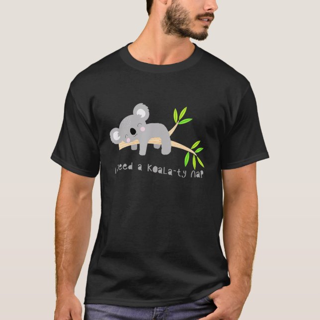 Koala Bear Nickerchen Pub Spaß T-Shirt (Vorderseite)