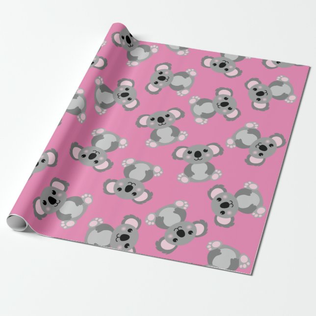 Koala Bear Niedlich Kid Birthday Party Geschenkpapier (Ungerollt)