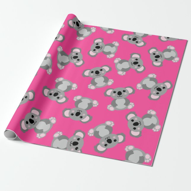 Koala Bear Niedlich Kid Birthday Party Geschenkpapier (Ungerollt)