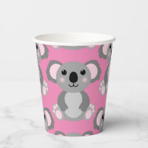 Koala Bear Niedlich Kid Birthday Party Paper Cups
