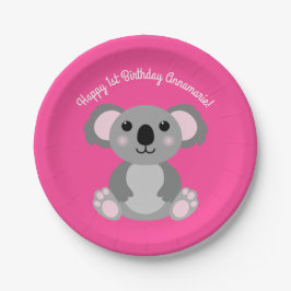 Koala Bear Niedlich Kid Birthday Party Pappteller