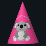 Koala Bear Niedlich Kid Birthday Party Partyhütchen<br><div class="desc">Adorable kuschelige Koalabären mit rosa machen ein vollkommenes Geburtstagsthema,  für ein Mädchen,  einen Jungen oder ein Kind,  das diese niedlichen australischen Koalabären Lieben! Ideal für tierliebende Kinder! Auch perfekt für den ersten Geburtstag eines Babys!</div>