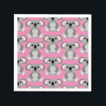 Koala Bear Niedlich Kid Birthday Party Serviette<br><div class="desc">Adorable kuschelige Koalabären mit rosa machen ein vollkommenes Geburtstagsthema,  für ein Mädchen,  einen Jungen oder ein Kind,  das diese niedlichen australischen Koalabären Lieben! Ideal für tierliebende Kinder! Auch perfekt für den ersten Geburtstag eines Babys!</div>