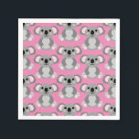 Koala Bear Niedlich Kid Birthday Party Serviette<br><div class="desc">Adorable kuschelige Koalabären mit rosa machen ein vollkommenes Geburtstagsthema,  für ein Mädchen,  einen Jungen oder ein Kind,  das diese niedlichen australischen Koalabären Lieben! Ideal für tierliebende Kinder! Auch perfekt für den ersten Geburtstag eines Babys!</div>