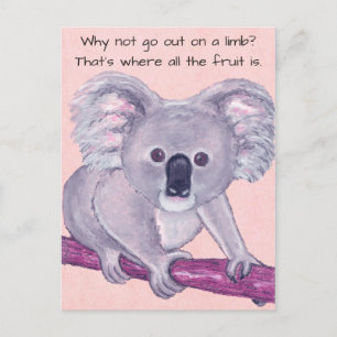 Koala Bear~Out auf einer Limone Postkarte