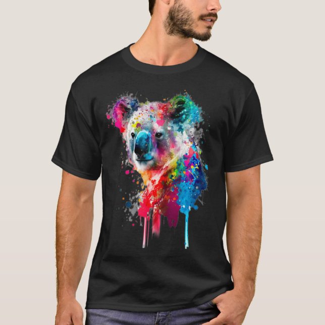 Koala Bear Paint Splatter Australian Animal  Koala T-Shirt (Vorderseite)