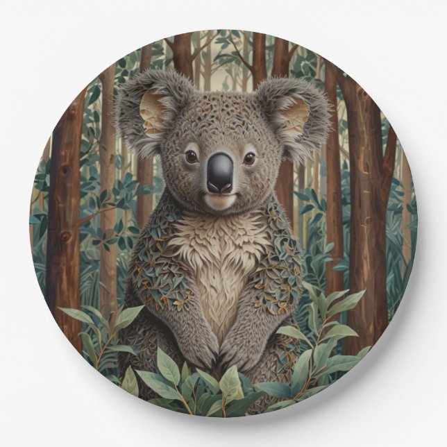 Koala Bear Pappteller (Vorderseite)