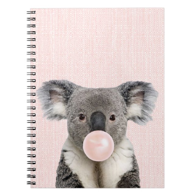 Koala Bear Pink Bubble Kaugummi Notizblock (Vorderseite)