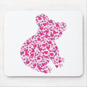 Koala-Bear-Pink-Herz Mousepad