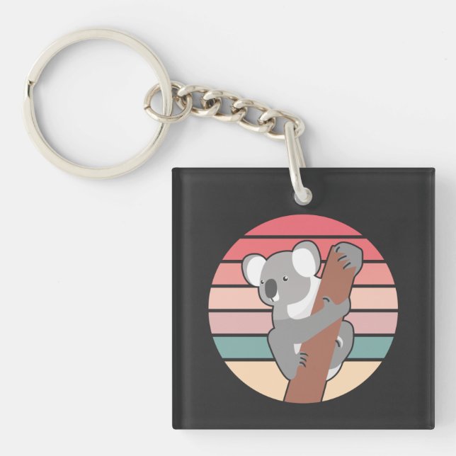 Koala Bear Retro Schlüsselanhänger (Vorderseite)