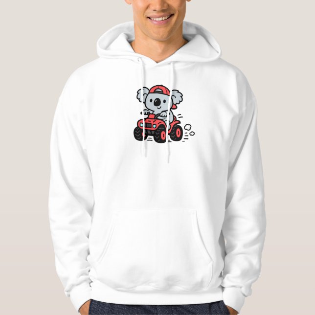 Koala Bear Riding ATV Hoodie (Vorderseite)