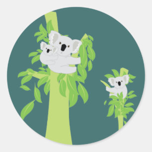 Koala Bear Runder Aufkleber