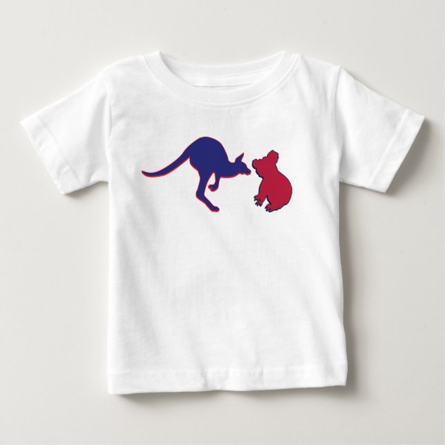 Koala Bear und Kangaroo Baby T-shirt (Vorderseite)