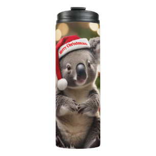 Koala Bear Wear Weihnachtsmannmütze, Thermosbecher